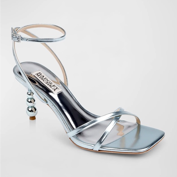 Badgley Mischka Shoes - Badgley Mischka Callie Leather Crisscross Ankle-Strap Sandals